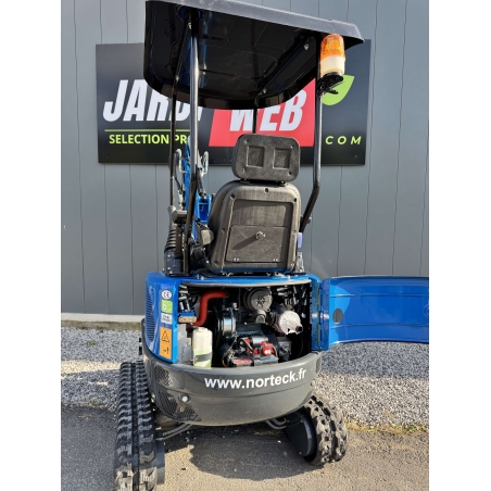 Mini-Pelle NORTECK SX13 - 1T2 moteur Kubota 3 Godets + Pouce Hydraulique + Voie Variable