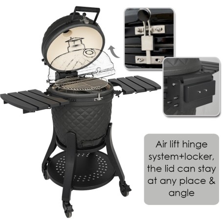 Kamado 22 Pouces BRASILOR – La Maîtrise Absolue du Feu et de la Saveur