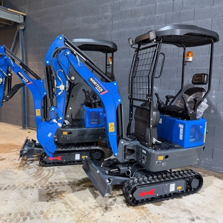 Mini-pelle NORTECK SX13 1T2 avec moteur Kubota et voie variable