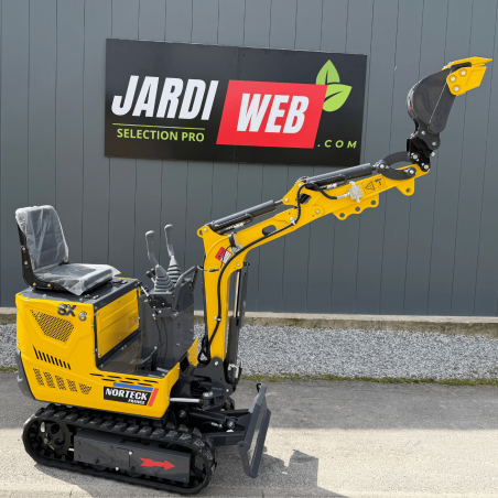 Mini pelle NORTECK SX6 302 cm³ Loncin – Compacte 700 mm, Puissante & Idéale Terrassement