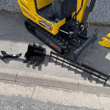 Mini pelle NORTECK SX6 302 cm³ Loncin – Compacte 700 mm, Puissante & Idéale Terrassement