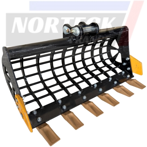 Godet grille / cribleur / squelette pour mini pelle 80 cm