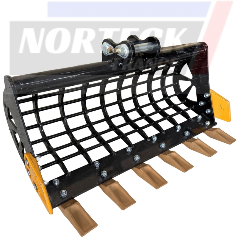 Godet grille / cribleur / squelette pour mini pelle 80 cm
