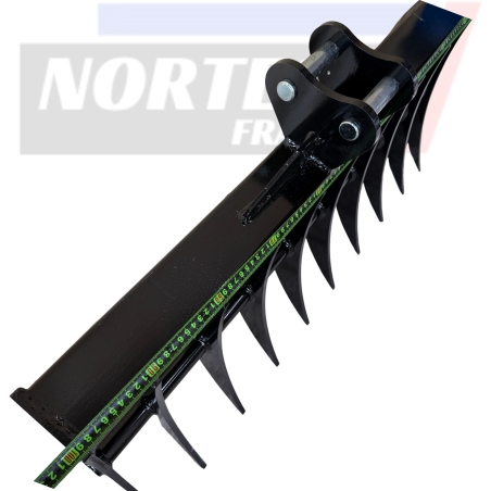 godet râteau Norteck 100 cm mini pelles