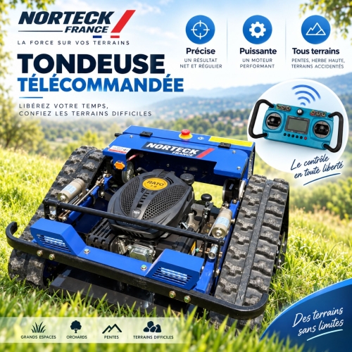 Tondeuse Télécommandée À Chenilles hybride